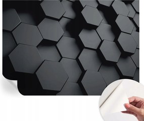 Mosható öntapadós fotótapéta étkezőbe Hatszögletű 3D 208x146 cm