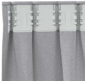 Függönyök függönyökkel 2 pcs Világosszürke 260x140cm Poliészter