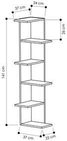 Saso fehér könyvespolc