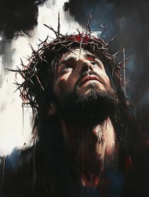 Vászonkép Canvas Jézus Töviskorona Szenvedély Vallás 60x80
