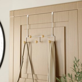 Fehér-natúr színű fém ajtófogas 39 cm Estique – Umbra