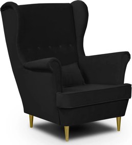 GOLD Füles fotel Fekete