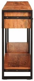 Konzolasztalok 2 pcs Barna 160 x 33 x 75 cm Tömör Akáciafa