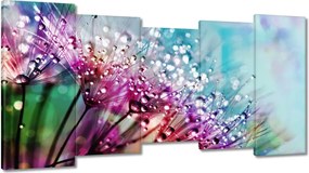 Vászonkép 150x80 Harmatcseppek Pitypang