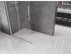 Mexen Velar, nyílásba tolóajtó Walk-In típusú 85 cm, 8 mm átlátszó üveg, króm, 871-085-000-03-01