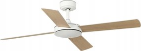 Faro Mallorca L mennyezeti ventilátor DC, távirányítóval, fehér/juhar, 17.6-2