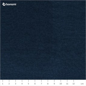 Sötétkék bársony kinyitható-tárolóhelyes kanapé 216 cm Selene – ELTAP