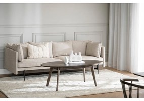 Sötétbarna dohányzóasztal tölgyfa dekorral 65x130 cm Yumi – Rowico