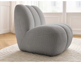 Világosszürke buklé fotel Janissaire – Bobochic Paris