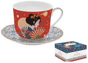 Porcelán nagy reggeliző csésze 400 ml díszdobozban Coffee Mania Tokyo