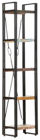 5 szintes tömör újrahasznosított fa könyvespolc 40x30x180 cm
