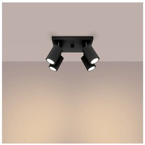 Fekete mennyezeti lámpa 25x25 cm Gleam – Sollux