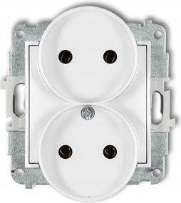 Elektromos fali aljzat Karlik Mini fehér MGPR-2