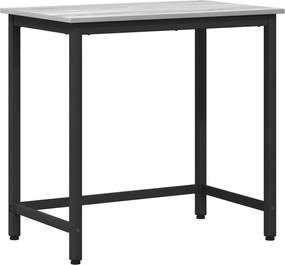 vidaXL asztal Szürke Sonoma 100 x 50 x 76,5 cm Műszaki fa és acél