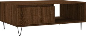 vidaXL barna tölgyszínű szerelt fa dohányzóasztal 90 x 60 x 35 cm
