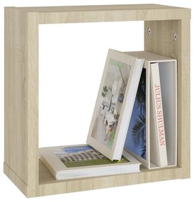 2 db sonoma tölgy színű fali kockapolc 30 x 15 x 30 cm