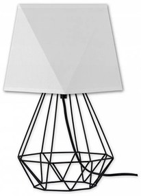 Glimex Diamond asztali/éjjeli lámpa fehér 1x E27