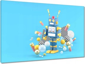 Vászonkép 90x60 Kék robot