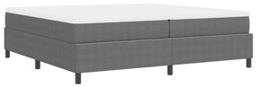 Box Spring Ágy Matraccal Világosszürke 200x200 cm Kordbársony