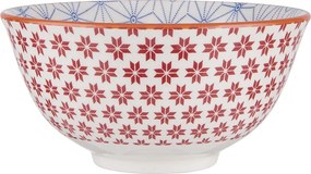ORNAMENTS tálka 240 ml, piros-kék