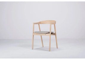 Muna étkezőszék tömör tölgyből, szürke ülőrésszel - Gazzda