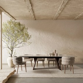 Szürke kárpitozott étkezőszék Ilma – Bizzotto