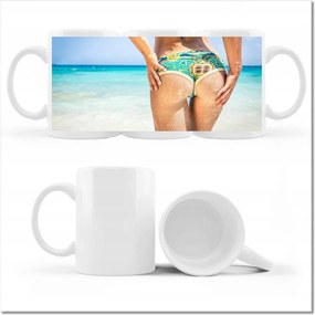 Bögre fényképpel Kerek fenék a tengerparton