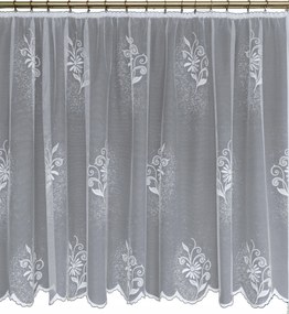 Mg Függöny 4283 jacquard fehér 300x125 kész szalaggal