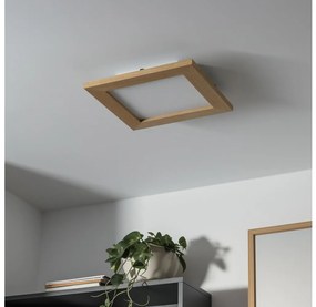 Brilagi - LED Dimmelhető lámpa SLIMFRAME WOOD LED/25W/230V 34x34 cm + távirányító