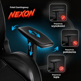 Gaming forgószék fekete/sárga színben. NEXON