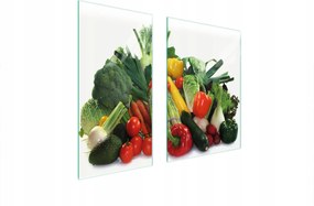 Üveg Védőlap Deszka 75x52 Zöldség Edzett Üveg