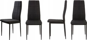 ModernHome DC860 4 db-os étkezőszék szett, fekete