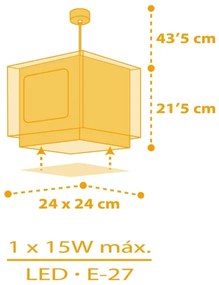 Dalber 63402 - Gyerek csillár MY FARM 1xE27/15W/230V