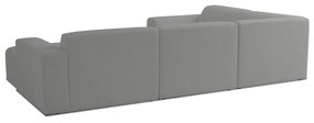 Szürke buklé sarokkanapé (U alakú) Roxy – Scandic