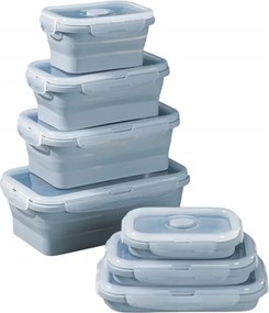 Szilikon összecsukható uzsonnás dobozok élelmiszer 4db