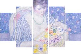 Kép - Frederick Carl Frieseke,  The Basket of Flowers, reprodukciók (150x105 cm)