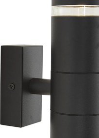 Modern fekete kültéri fali lámpa 2 izzós IP44 - Dubbla