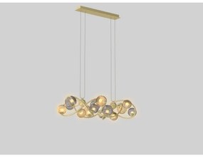 Wofi 7015-1404 - LED Csillár zsinóron METZ 14xG9/3,5W/230V arany/szürke