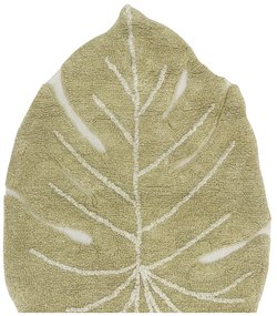 Khaki mosható kézi szövésű pamut gyerek szőnyeg 75x100 cm Mini Monstera Olive – Lorena Canals