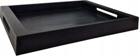 Black fa tálaló tálca pincérnőnek 45x35