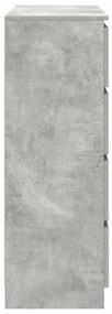 betonszürke szerelt fa tálalószekrény 100x35x99 cm