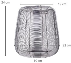 "Kurt" ezüst lámpás, 24 cm - EDZARD