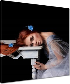 Vászonkép 60x60 Szűz hosszú hajjal