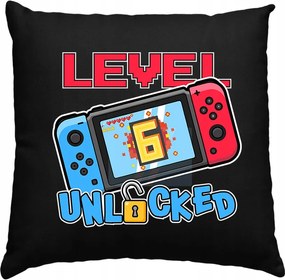 Születésnapi Párna 6. Szint Feloldva Gyermek Párna Fekete