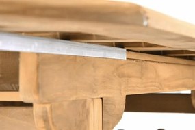 Bővíthető kerti asztal tíkfából Garth, 170 - 230 cm