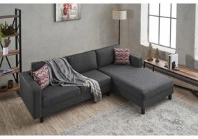 Sarokkanapé Kale Linen Jobbos - Antracit