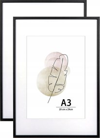 Kaiwin Képkeretek A3 Fekete fa képkeretek 2 db-os szett