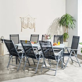 Deuba Kerti alumínium szett Bern 1+8 - ezüst