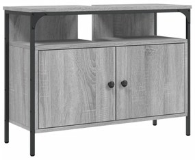 szürke sonoma szerelt fa fürdőszobai mosdószekrény 80x30x60 cm