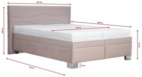 Kárpitozott WINDSOR ágy matraccal 180x200 cm bézs